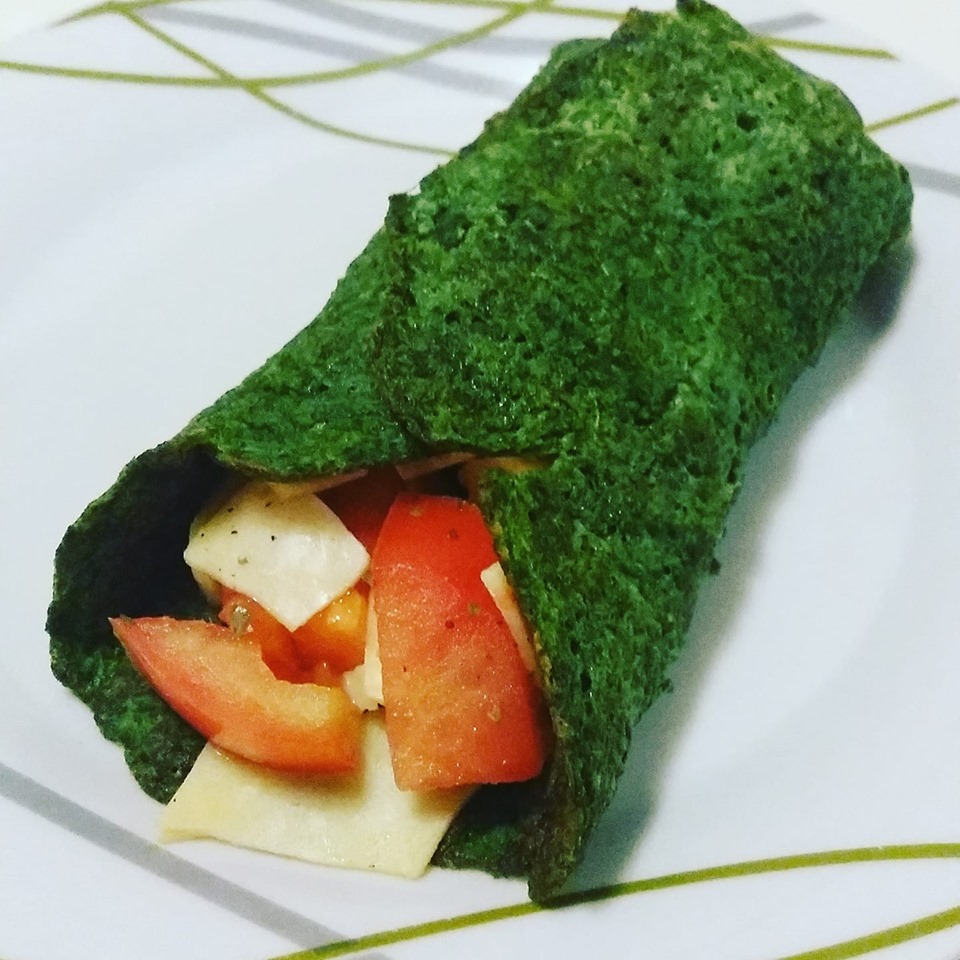 Wraps de espinaca (sin harina)